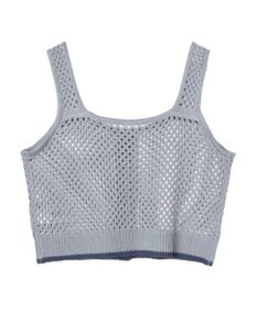 CRAFT STANDARD BOUTIQUE 配色メッシュニットビスチェ