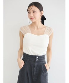 earth music&ecology チュールドッキングカップ付キャミソール