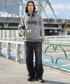 WEGO 【ユニセックス着用ITEM/SMLサイズ展開】グラフィックロゴプルパーカー