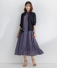 組曲 【5色展開・洗える】MINA半袖 カラーカーディガン