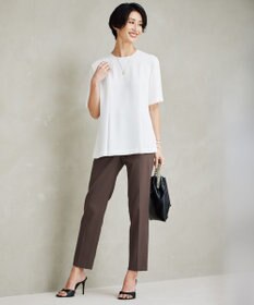 ICB 【UVカット・接触冷感・防シワ・洗える】エステルダブルクロス タックデザインプルオーバー