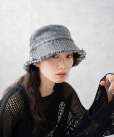 WEGO 【ユニセックス着用ITEM】デニムフリンジバケットハット