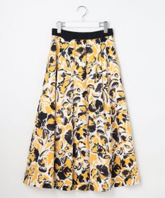 自由区 S 【SHIHOさん着用】アートタッチフラワープリント スカート