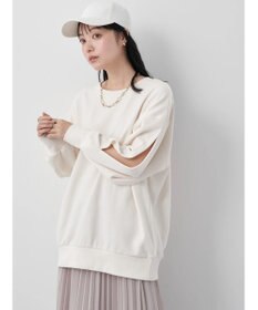 earth music&ecology 袖スリットスウェット