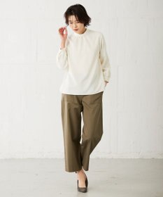 J.PRESS LADIES 【洗える】 ストレッチツイル セミワイド ベイカー パンツ