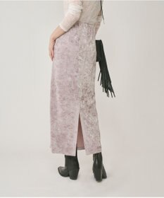 GRACE CONTINENTAL クラッシュベロアロングスカート