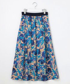 自由区 S 【SHIHOさん着用】アートタッチフラワープリント スカート