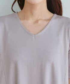 Tiaclasse 【小倉優子さん着用・洗える・接触冷感・汗ジミ防止】“サマさまカットソー”サイドティアードワンピース