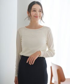 ANY SIS S 【洗える】チュールベロア プルオーバー