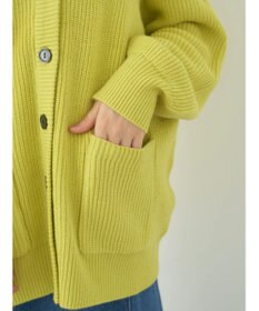 earth music&ecology アンチピリング畦Ｖネックカーディガン