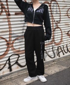 WEGO ラインストーンWジップショートパーカー