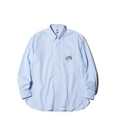 J.PRESS MEN 【AaronChang】【UNISEX】ピンオックス シャツ / バギーフィット サックスブルー系