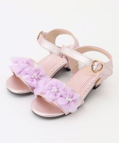 ANY KIDS フラワー ヒール サンダル