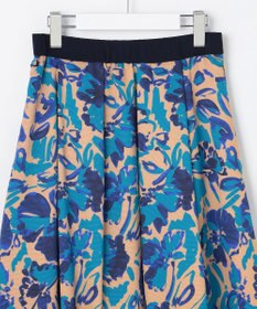 自由区 S 【SHIHOさん着用】アートタッチフラワープリント スカート