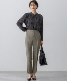 23区 L 【洗える/セットアップ対応】ウールライクカルゼ テーパード パンツ