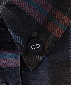 23区GOLF 【WOMEN】【日本製】チェック柄 長袖ポロシャツ