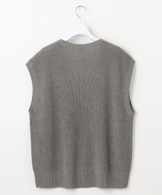 自由区 S 【洗える】コットンウールミドルゲージニット ベスト
