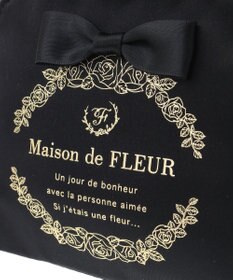Maison de FLEUR サテンリボンラウンドポーチ