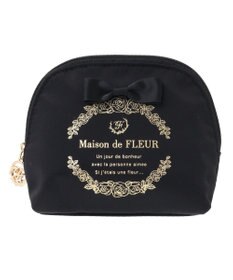 Maison de FLEUR サテンリボンラウンドポーチ