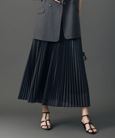 自由区 シャイニーオーガンジープリーツ スカート