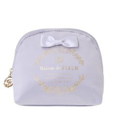 Maison de FLEUR サテンリボンラウンドポーチ