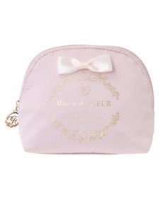 Maison de FLEUR サテンリボンラウンドポーチ