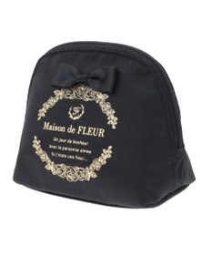 Maison de FLEUR サテンリボンラウンドポーチ