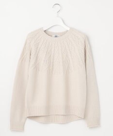 J.PRESS LADIES L 【WEB限定・洗える】 EIGER CORD 求心編み ニット