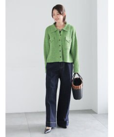 Te chichi メランジ衿ニットジャケット