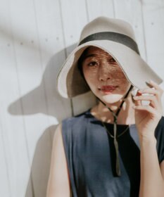 MOONBAT 【遮光98%以上/UPF50＋/UVカット】洗えるペーパーブレード前後差クロッシェ 手洗いOK/サイズ調整可能/抗菌防臭加工