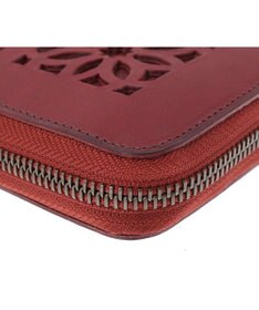 genten カットワーク ラウンド長財布