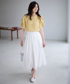 ANY 【大好評につき新色追加！/ウエストゴム】シャンブレーライクフレアスカート