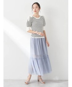 earth music&ecology ティアードチュールスカート