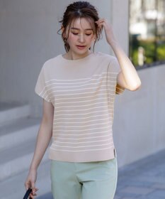 ANY SIS 【接触冷感・UVカット・洗える】ビューティクール フレンチ ニットＴ