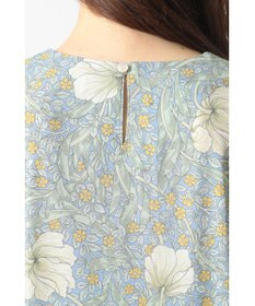 DAKS ボタニカルプリント七分袖プルオーバー