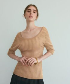 GRACE CONTINENTAL リブニットトップ