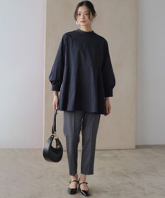 組曲 S 【前後着用可】コンパクトシャーティング チュニックブラウス