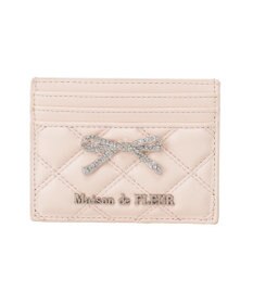 Maison de FLEUR リボンビジューキルティングカードケース