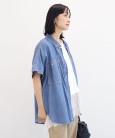 Green Parks シアーデニム２ＷＡＹビックドルマンシャツ