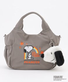 Y'SACCS SNOOPYデザイン サイドギャザー2wayトート　Sサイズ(レインボー）