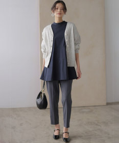 組曲 S 【前後着用可】コンパクトシャーティング チュニックブラウス