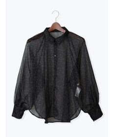 Te chichi シアーフラワーボリュームスリーブブラウス