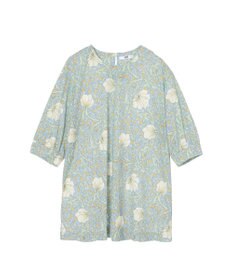 DAKS ボタニカルプリント七分袖プルオーバー