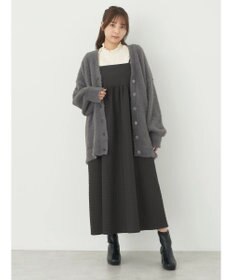 earth music&ecology ロングシャギーＶネックカーディガン