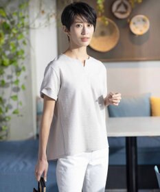 J.PRESS LADIES L 【WEB限定カラーあり・抗菌消臭・吸水速乾】サッカージャージー キーネック カットソー