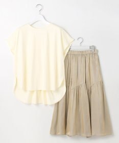 Feroux 【ONWARD CROSSET MAG掲載・セットアイテム】バックギャザーシャイニーセット ワンピース