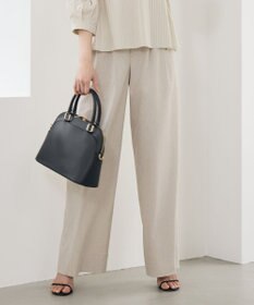 自由区 L 【SHIHOさん着用・セットアップ対応】リネンストレッチワイド パンツ