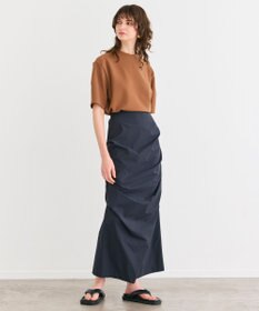 BEIGE， 【接触冷感/UVカット/洗える】YANN / サイドタックIラインロングスカート