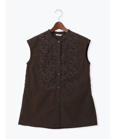 Te chichi リーフレースノースリーブチュニックシャツ