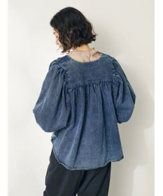 CRAFT STANDARD BOUTIQUE デニムギャザーヨークブラウス
